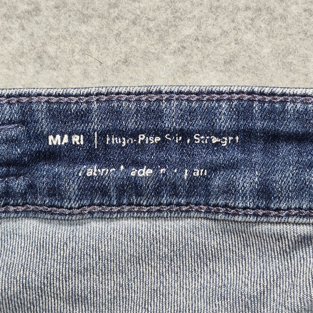 AG Adriano Goldschmied Mari High Rise Slim Straight Jeans Womens 31 Blue Denim - Picture 5 of 16
